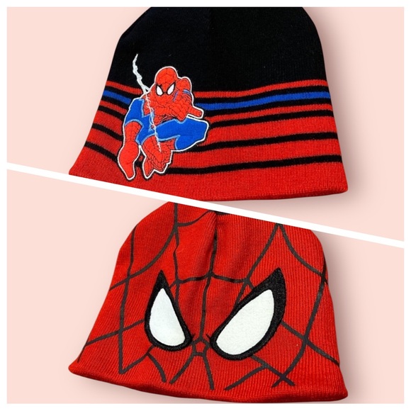 Reversible Little Kids Spider Man Winter Beanie (OS) - Picture 1 of 8